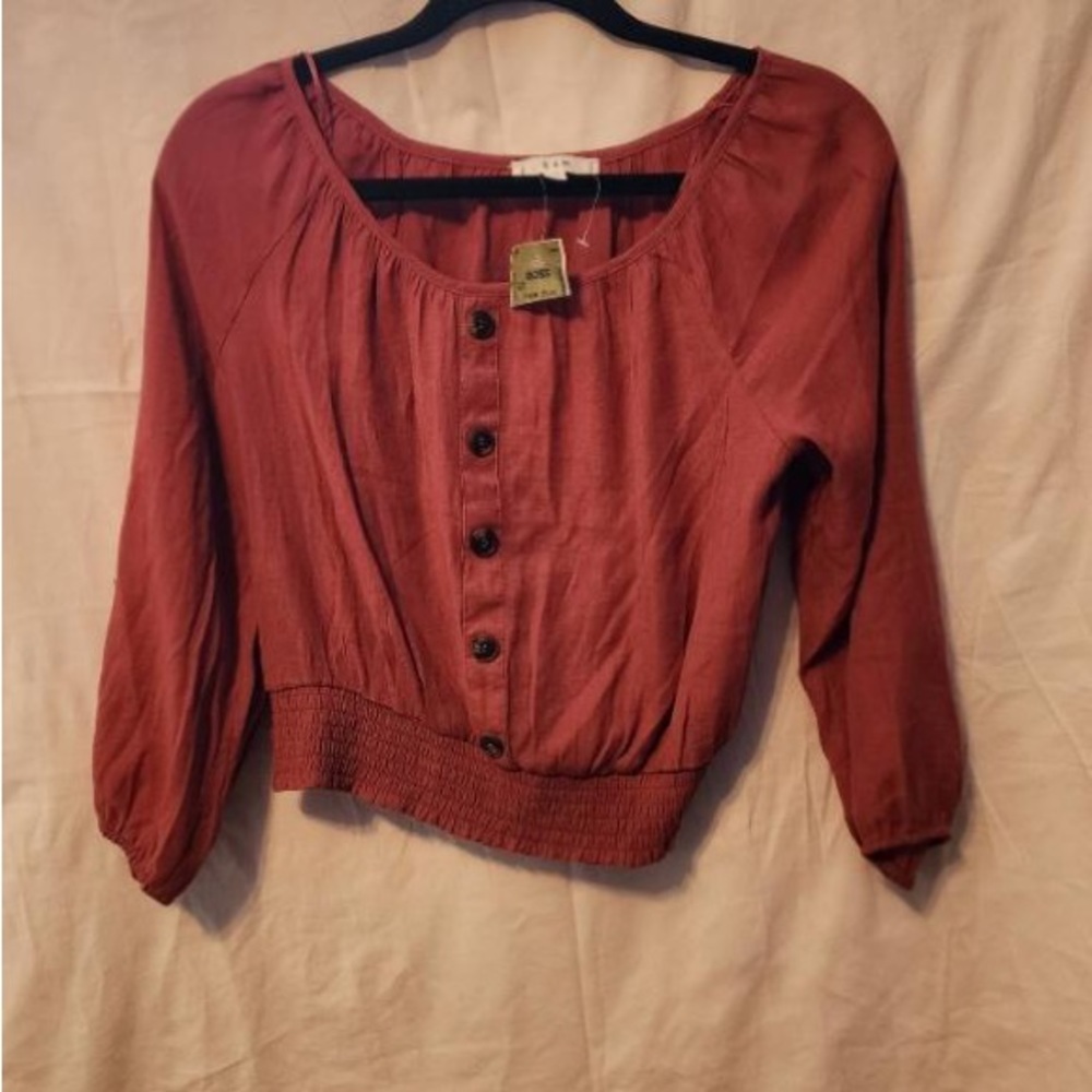 🍁 🍂 NWT E&M crop top in burnt orange 🍊🍁🍂
